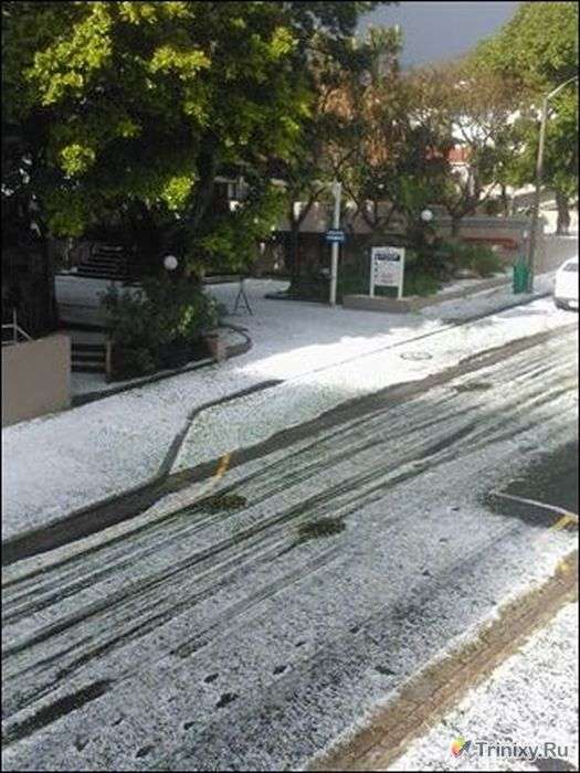 У Південно-Африканському місті Кейптаун випав сніг (11 фото)